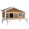 VEVOR Insulated Cat House, All-Around Foam Insulation Elevated Cat Shelter, Wooden Feral Kitty Shelter with Large Platform