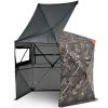 VEVOR Hunting Blind, 6-7 Person, 288 Degree 5 Side See-Through Ground Blinds with Carrying Bag, Portable Camouflage Tent