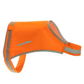 Lite Dog Vest XS Size Neck 15 in Coverage to Mid Back Orange Reflective Hi Visibility Blaze Orange Fluorescent Fabric Helps to Keep Them in Sight and