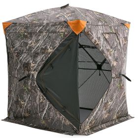 VEVOR Hunting Blind, 270Â° See Through Ground Blind, 1-2 Person Pop Up Deer Blind for Hunting with Carrying Bag, Portable Resilient Hunting Tent