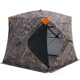 VEVOR Hunting Blind, 270Â° See Through Ground Blind, 4-5 Person Pop Up Deer Blind for Hunting with Carrying Bag, Portable Resilient Hunting Tent