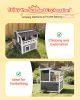 VEVOR Insulated Cat House, 2-Story Wooden Cat Shelter, Foam Insulation, Feral Kitty Shelter with Balcony