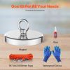 VEVOR Magnet Fishing Kit, 1300 LBS/590 Kg Single-Sided Pulling Force Strong Magnet Fishing Kit