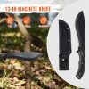 VEVOR Hunting Knife and Hatchet Axe Combo Set with Sheath, Fixed Blade Tactical Knife and Camping Axe