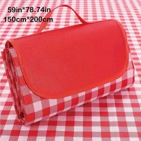 Extra Large Outdoor Picnic Blanket, Camping, Beach, BBQ Mat - Heavy-Duty Portable Indoor - Large Gathering, Parties (Color: Red Box)