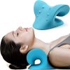 Neck And Shoulder Relaxer; Cervical Traction Device For TMJ Pain Relief And Cervical Spine Alignment; Chiropractic Pillow Neck Stretch